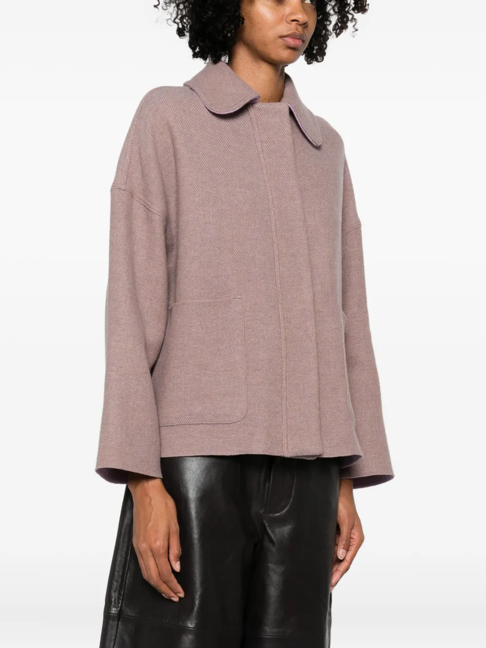 Niū Virgin Wool-blend Coat In Pink