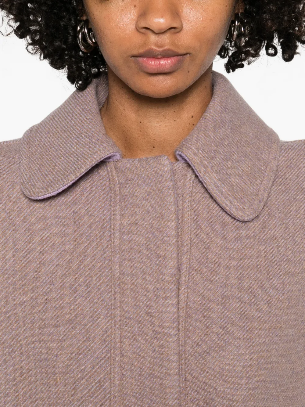 Niū Virgin Wool-blend Coat In Pink