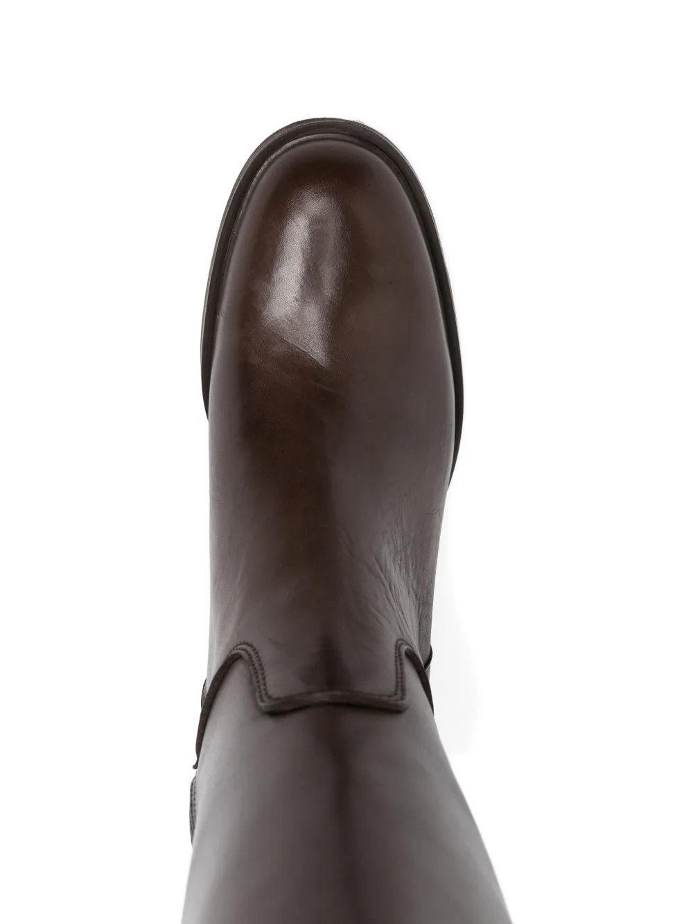 Progetto Zip-up Leather Boots In Animal Print