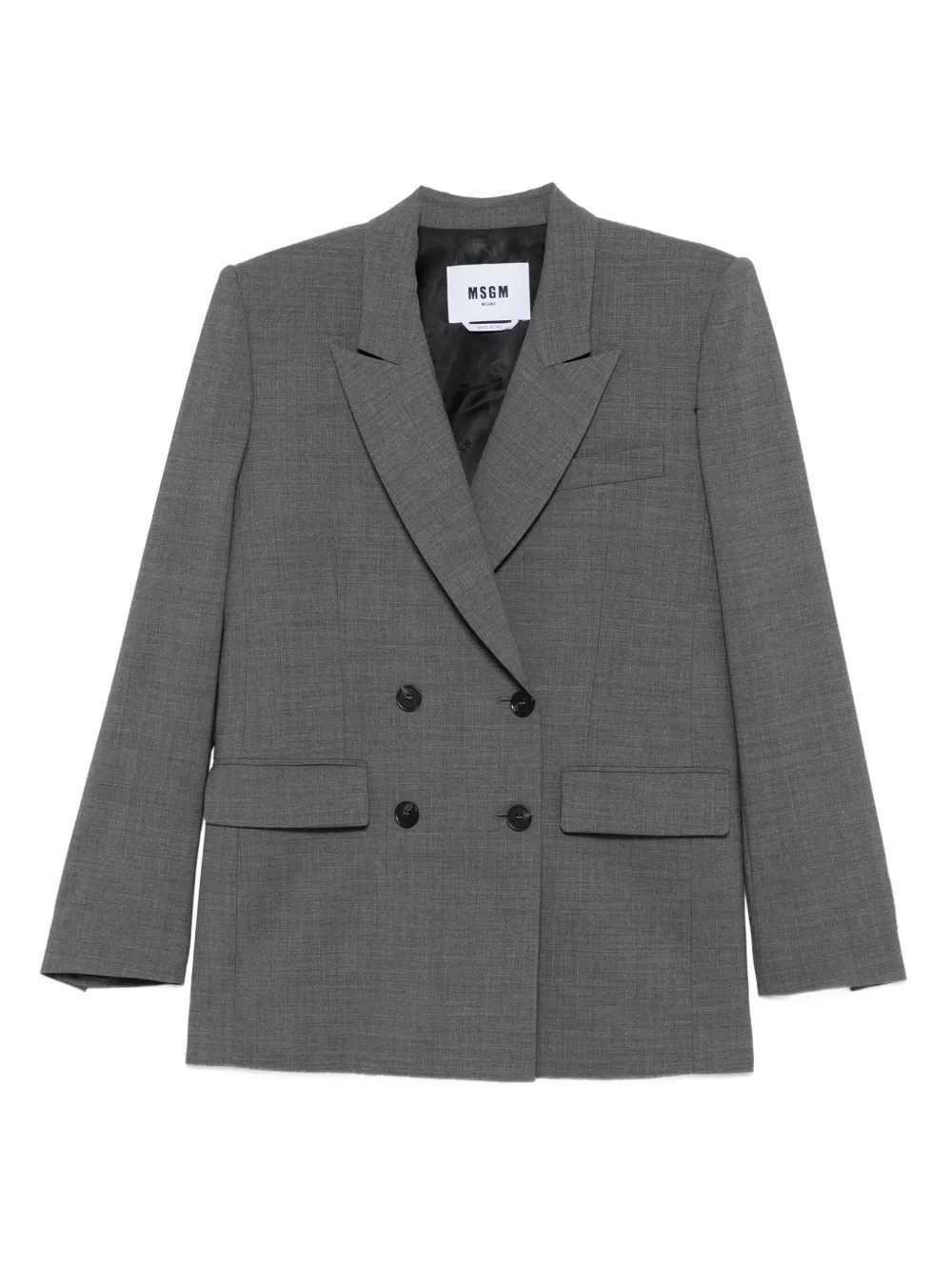 MSGM virgin wool-blend blazer | Grey | Image 1