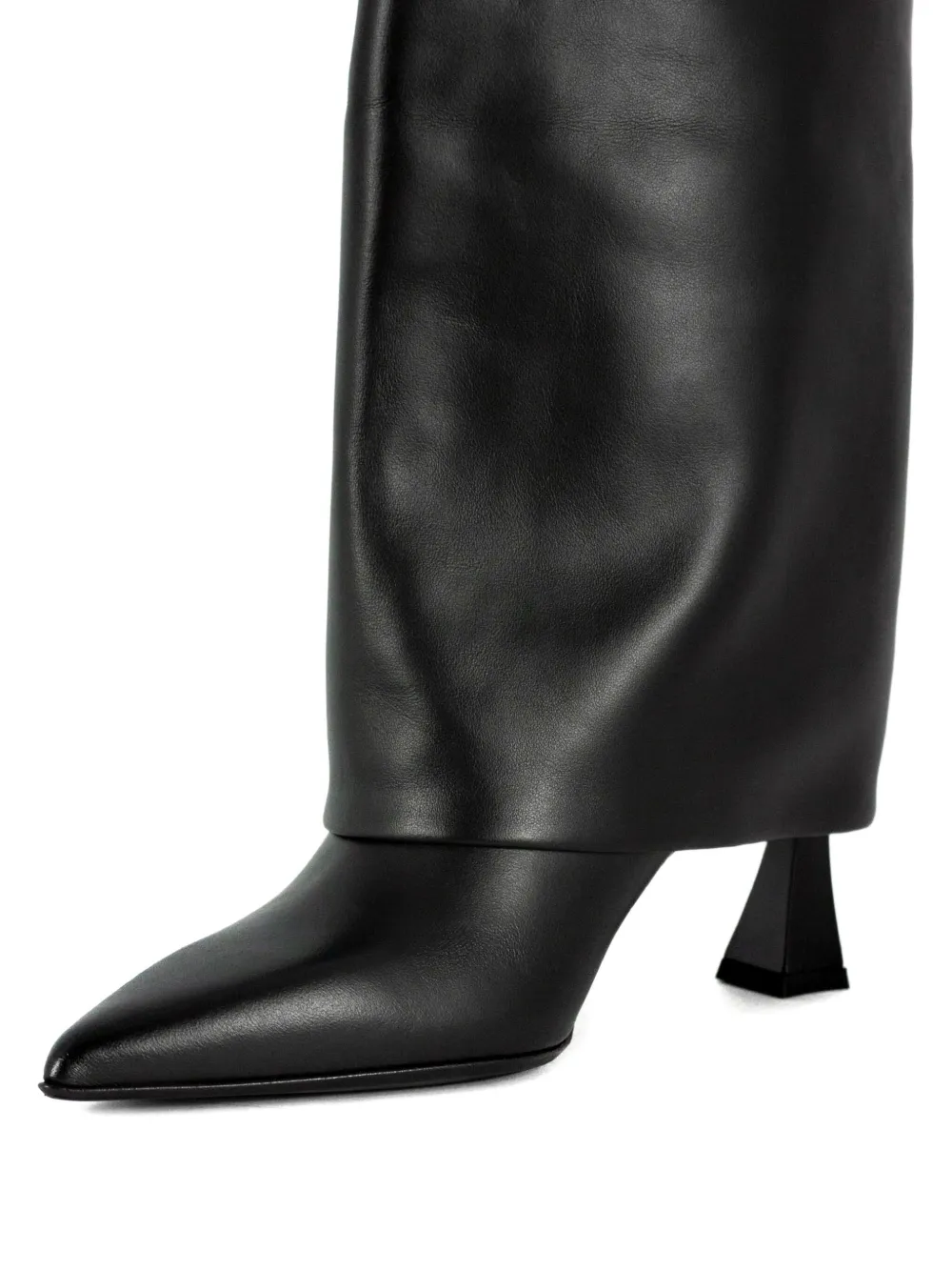 Sergio Levantesi 50mm Krizia Leather Knee-high Boots In Black