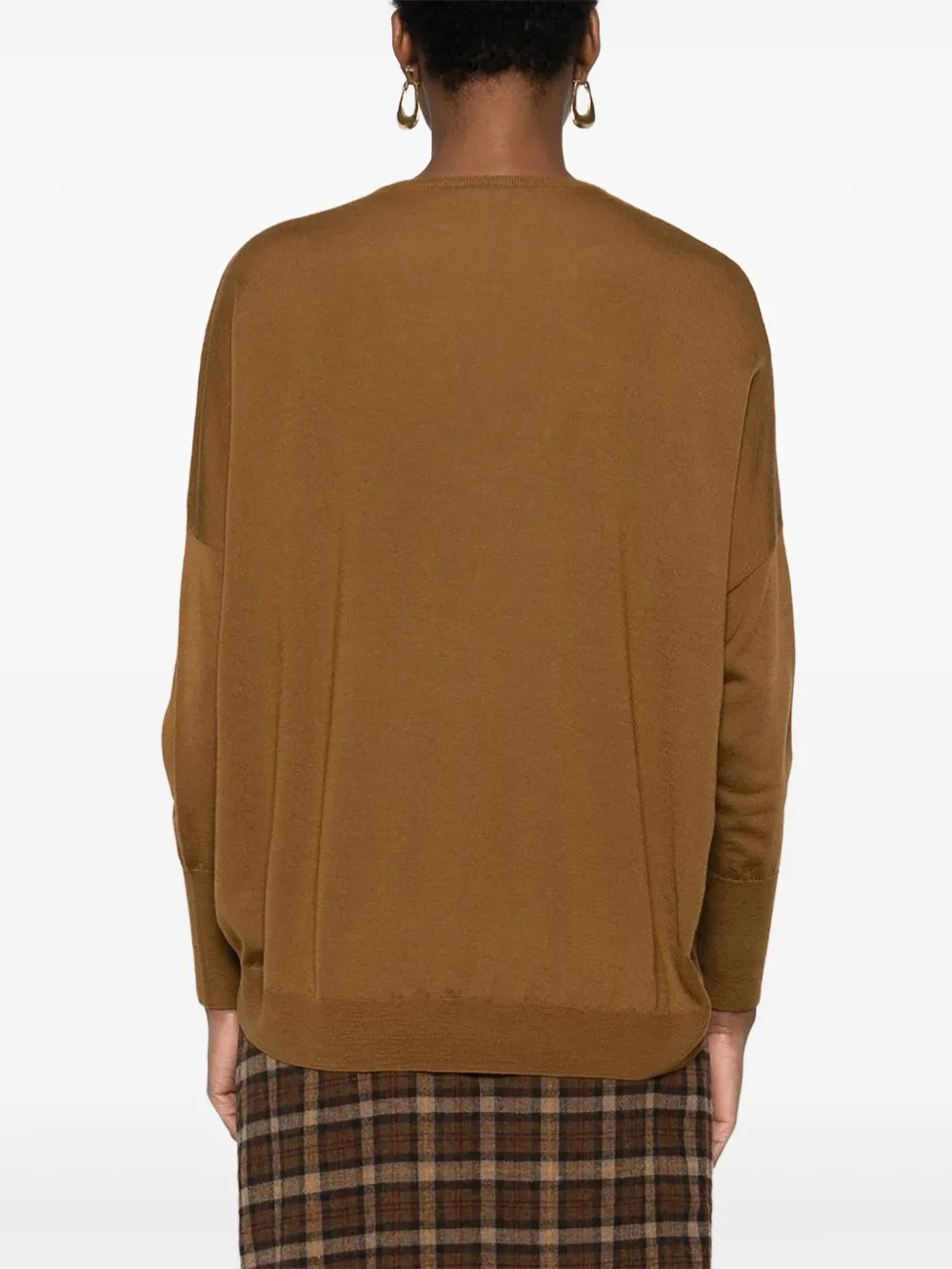 Aragona V-neck Sweater In Brown