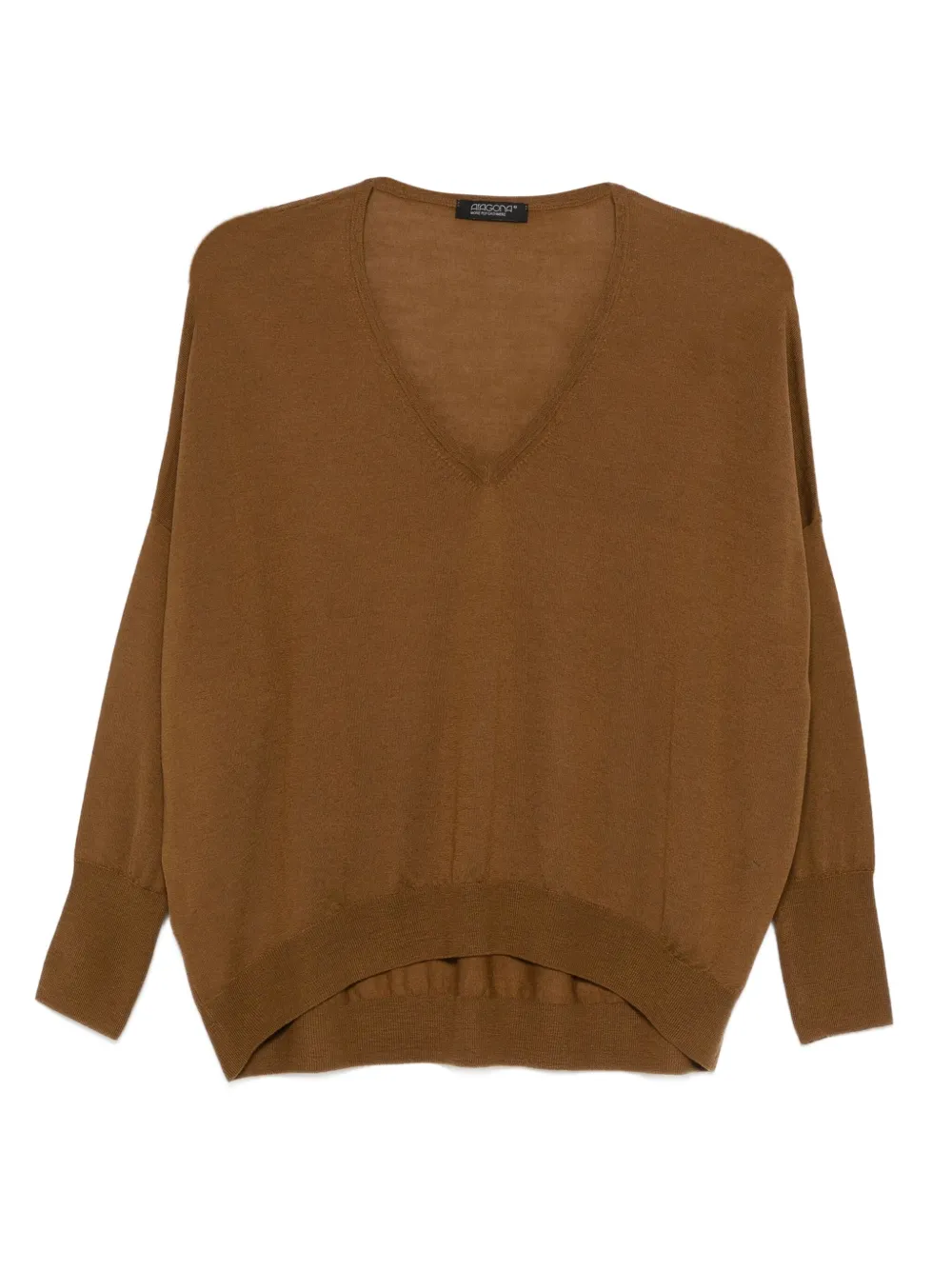 Aragona V-neck Sweater In Brown