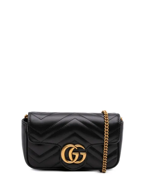 Gucci Pre-Owned 2016-2025 Super Mini GG Marmont Matelasse Leather Flap crossbody bag
