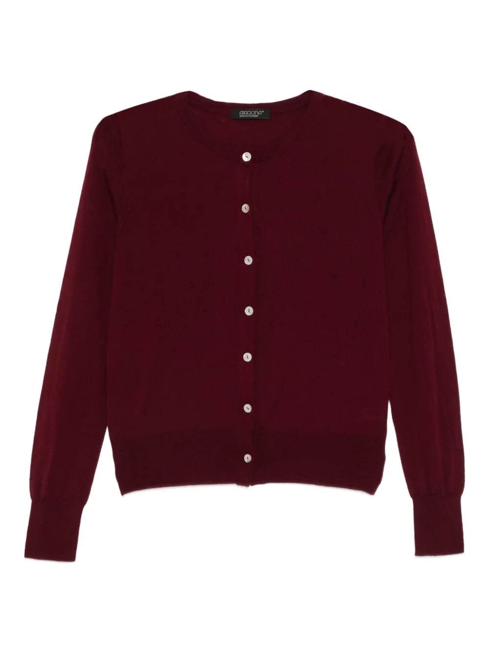 Aragona Buttoned Cardigan In Red