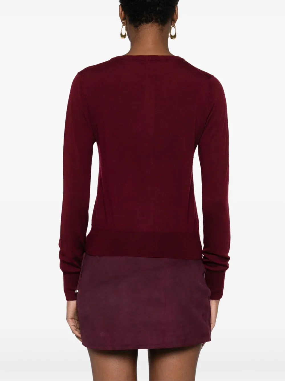 Aragona Buttoned Cardigan In Red