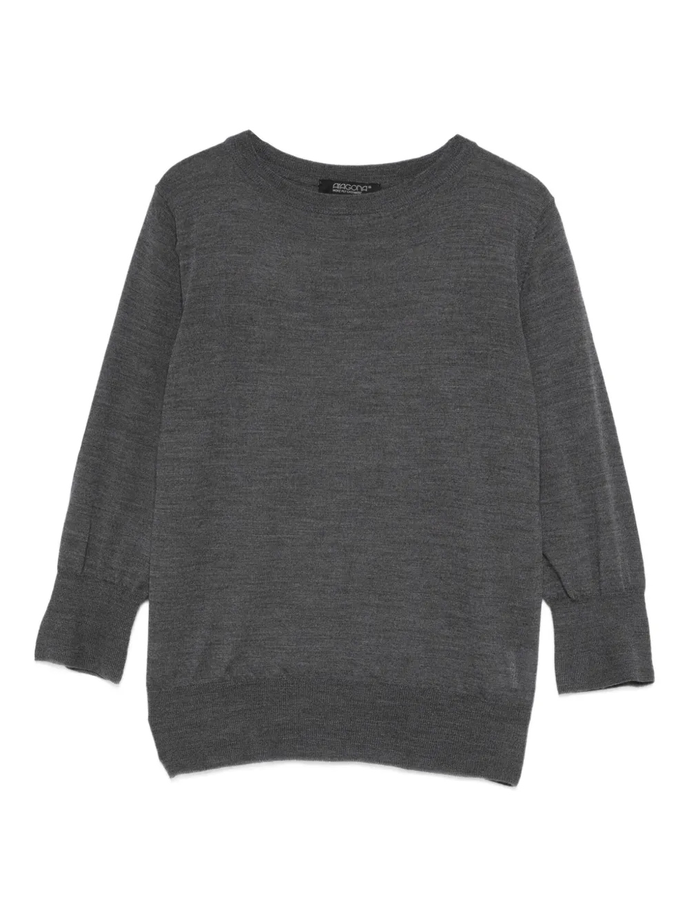 Aragona Fine-knit Jumper In Gray