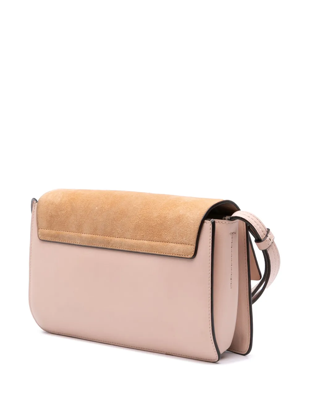 Pre-owned Chloé 2017 Small Suede And Calfskin Faye Crossbody Bag In Pink
