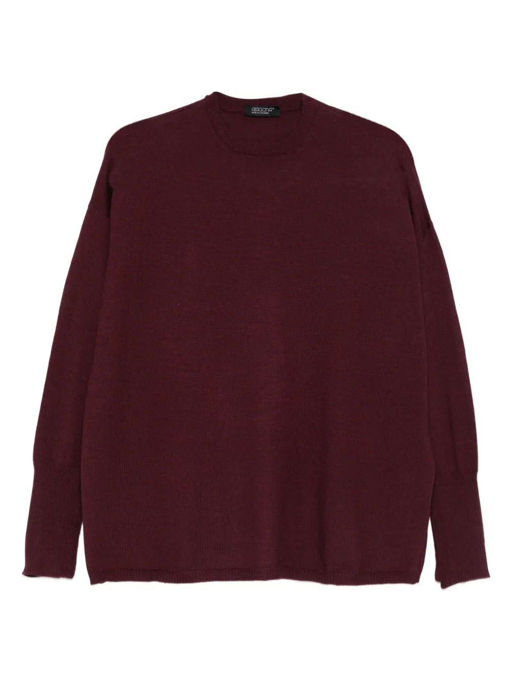 Aragona Crew-neck Fine-knit Jumper In Red