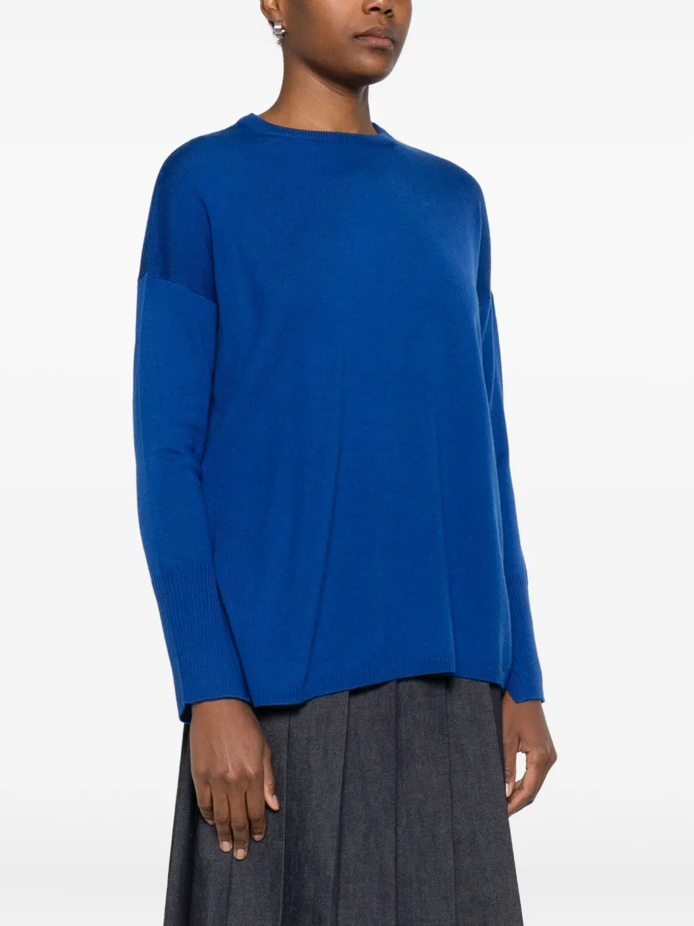Aragona Fine-knit Jumper In Blue