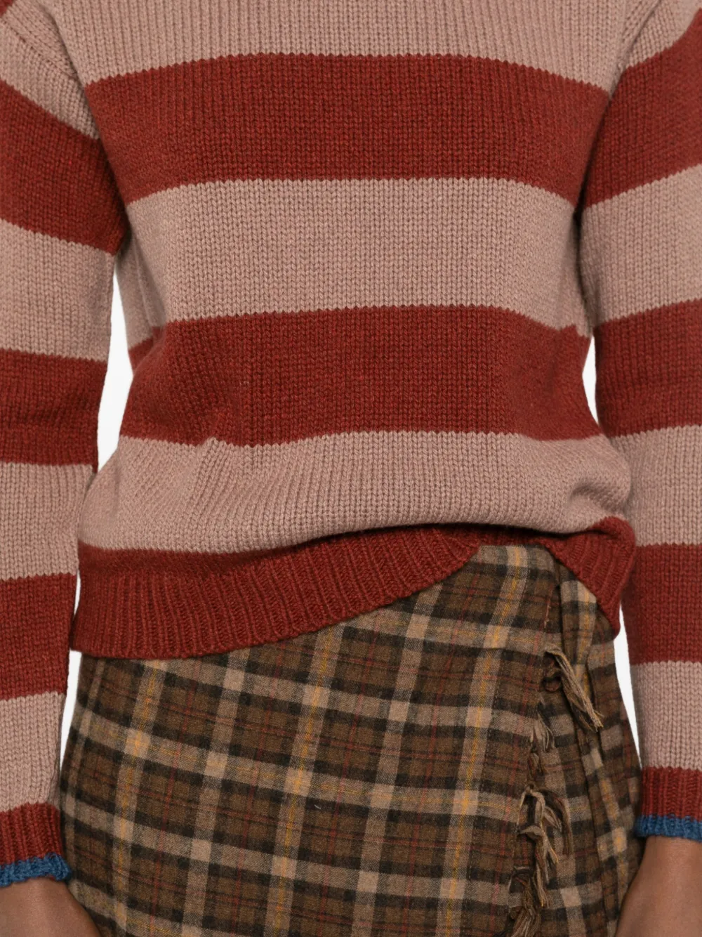 Aragona Striped Sweater In Red
