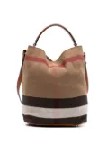 Burberry Pre-Owned 2000-2017 Medium Mega Check Canvas Ashby Bucket Bag satchel - Brown