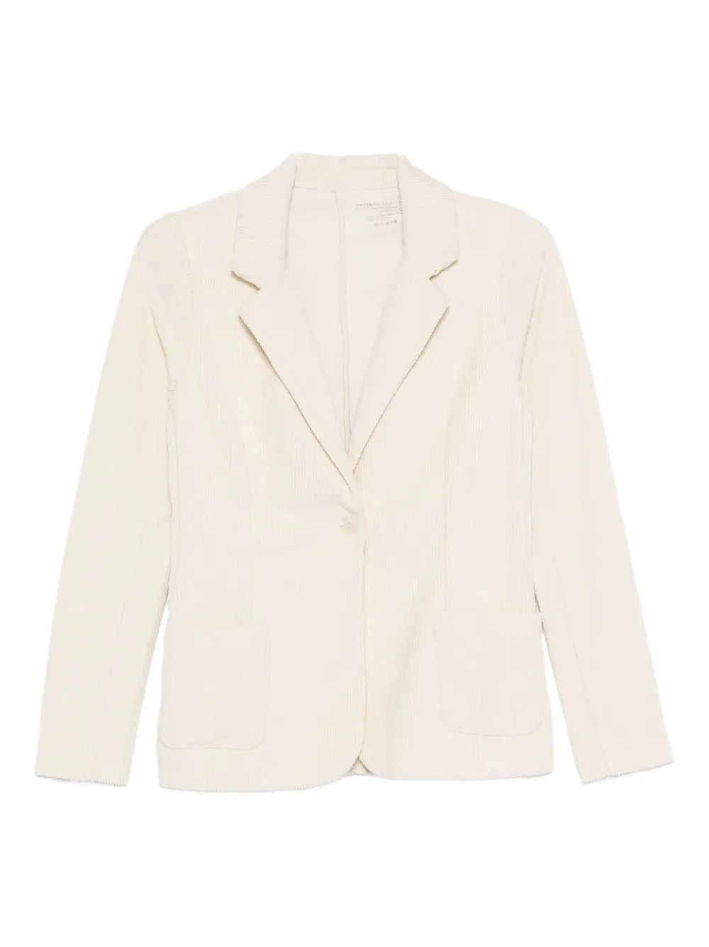 Majestic Buttoned Patch-pocket Blazer In White