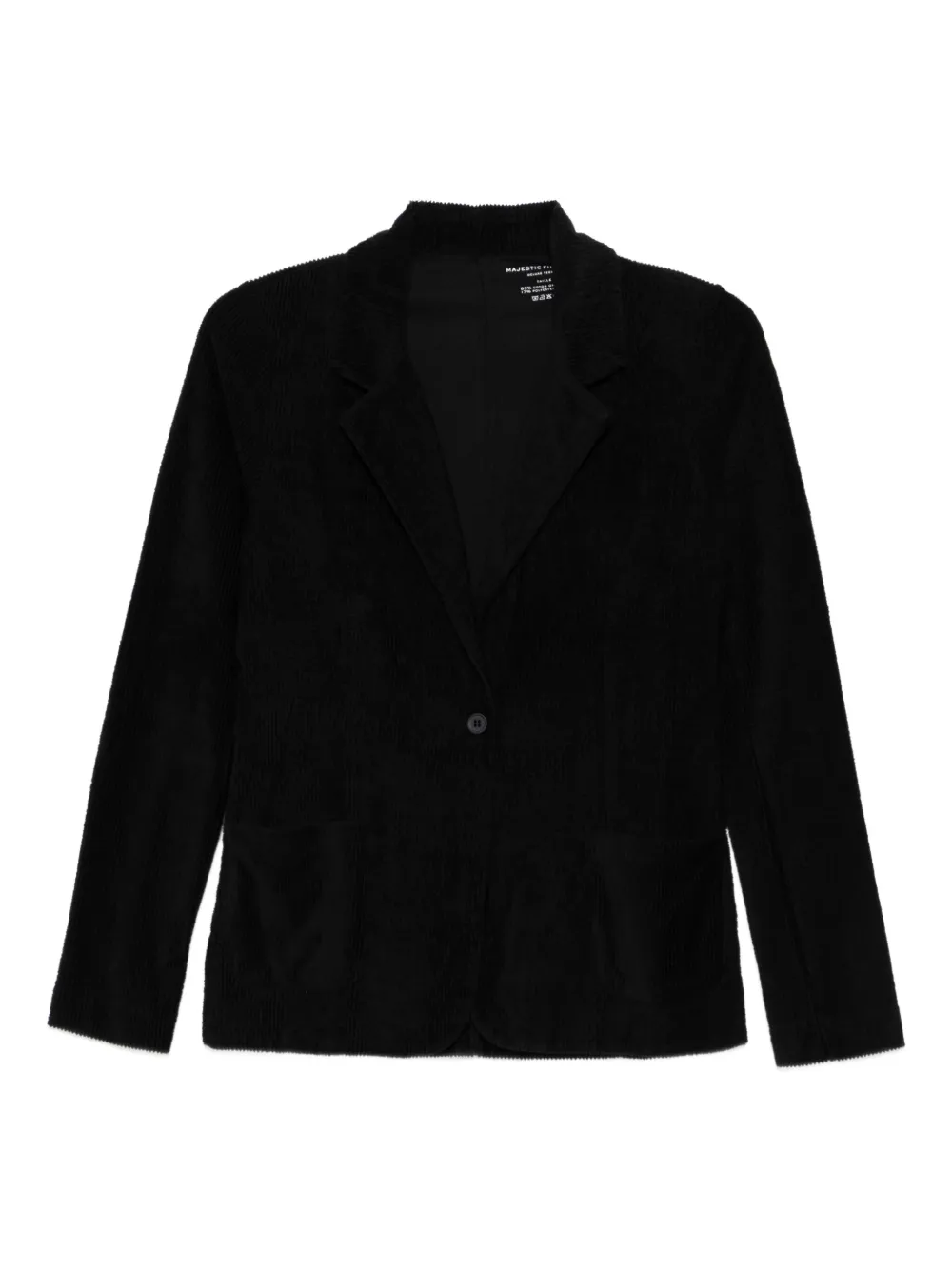 Majestic One-button Two-pocket Jacket In Black