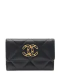 CHANEL Pre-Owned 2020 Quilted Lambskin 19 Flap card holder - Black