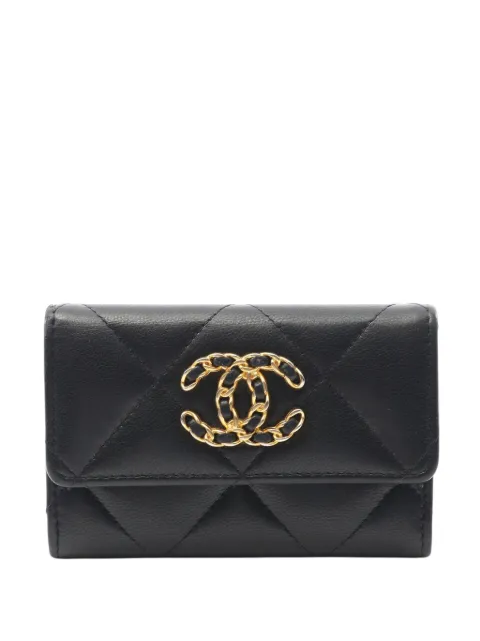 CHANEL Pre-Owned حامل بطاقات 19 جلد مبطن بقلاب 2020