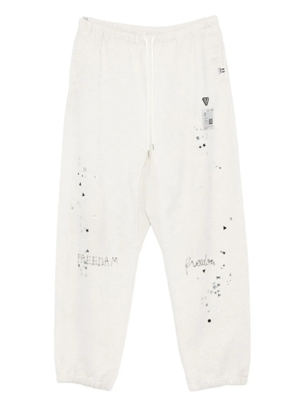 Maison MIHARA YASUHIRO graphic-print trousers - ニュートラル Maison MIHARA YASUHIRO graphic-print trousers - ニュートラル
