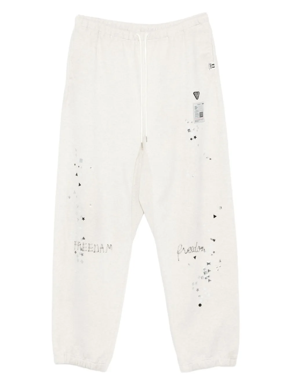 Maison MIHARA YASUHIRO graphic-print trousers | Neutrals | Image 1