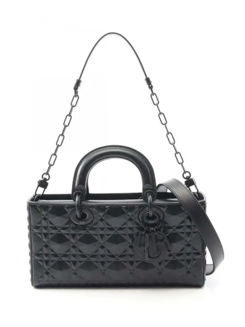 Christian Dior Pre-Owned 2000-2025 Medium Calfskin Cannage Diamond Lady D Joy satchel