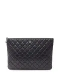 CHANEL Pre-Owned 2016-2017 Large Quilted Lambskin O Case clutch bag - Black