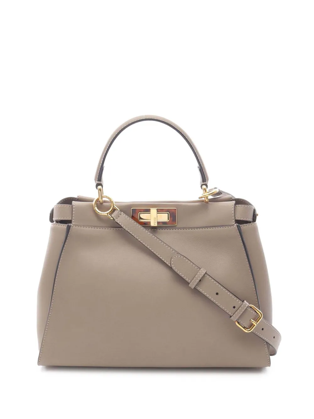 Fendi Pre-Owned 2000-2010 Medium Leather Selleria Peekaboo Iconic satchel | Brown | Image 1