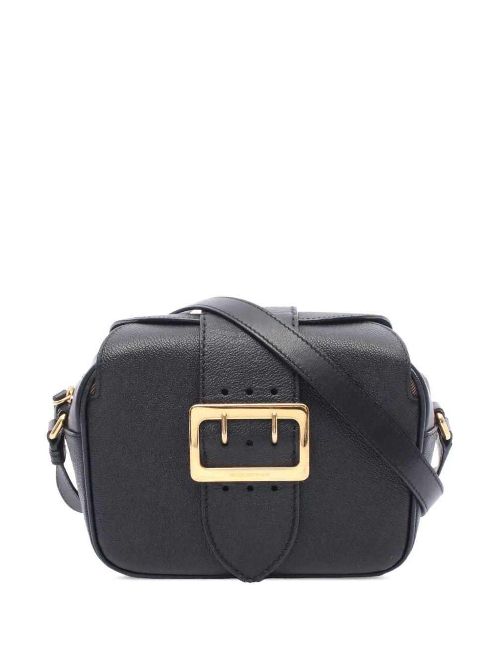 Burberry Pre-Owned 2023-2025 Small Soft Grained Calfskin Buckle crossbody bag | Black | Image 1