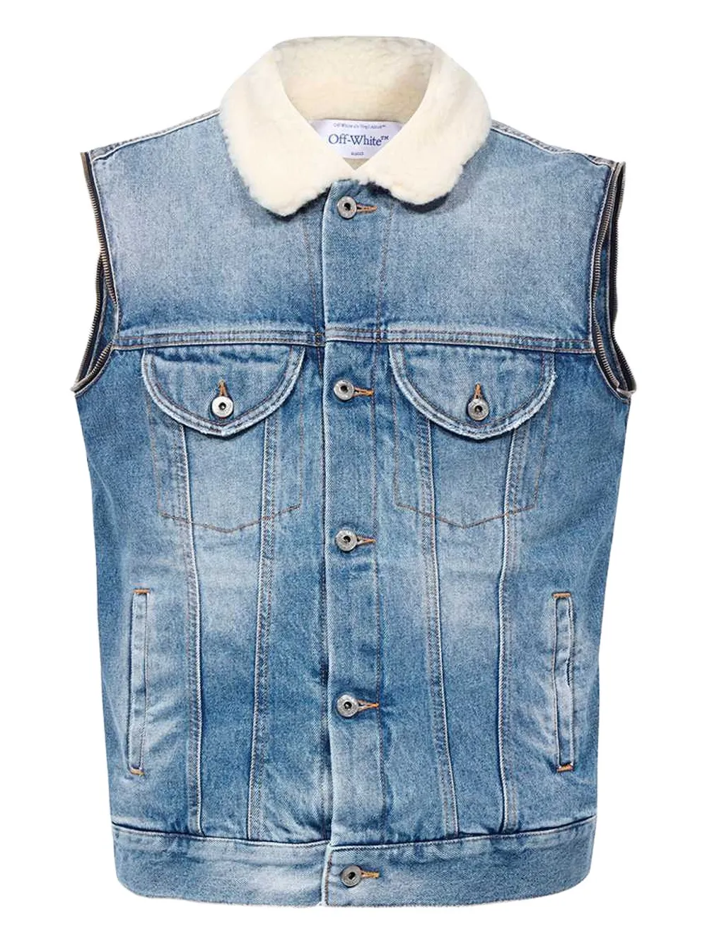 Off-White denim vest - ブルー Off-White denim vest - ブルー