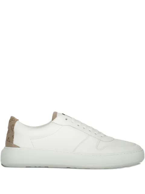 Herno leather-panelled low-top sneakers