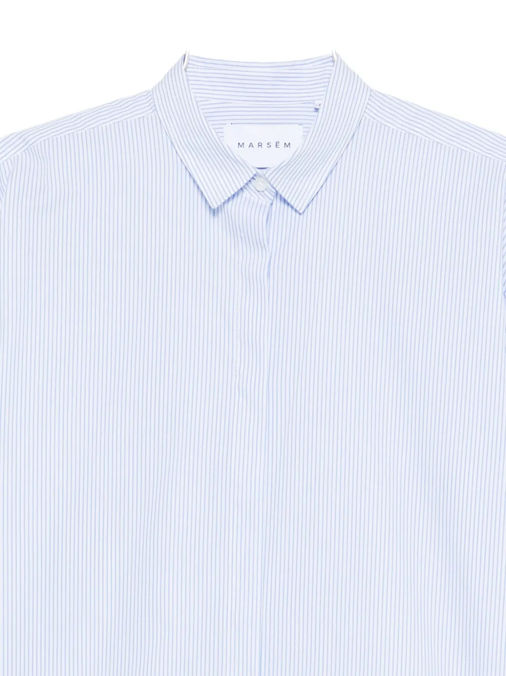 Marsēm Striped Long-sleeve Shirt In White
