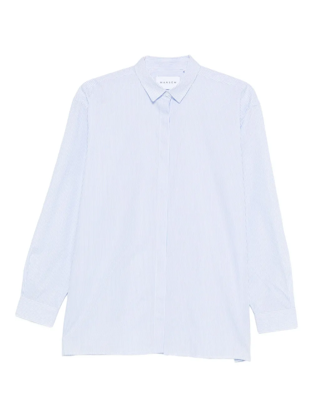 Marsēm Striped Long-sleeve Shirt In White