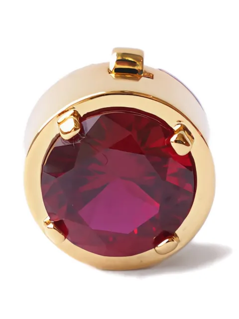 Izabel Display stone-embellished gold-plated button cover