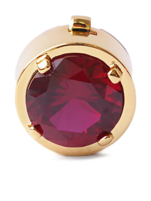 Izabel Display stone-embellished gold-plated button cover
