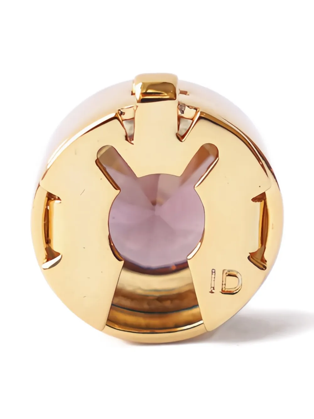 Izabel Display Stone-embellished Gold-plated Button Cover In Gold