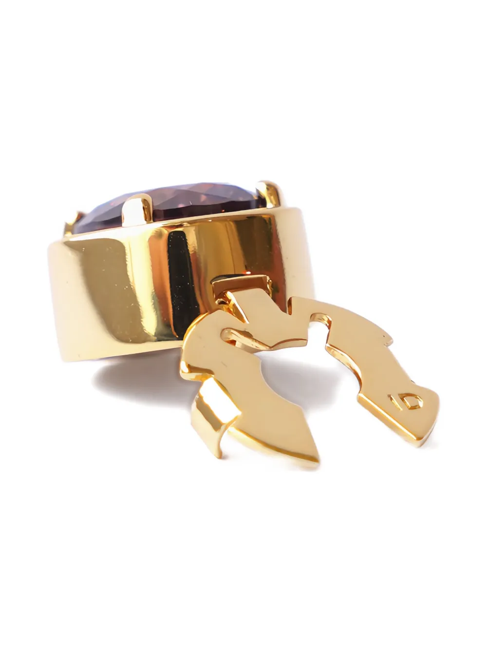Izabel Display Stone-embellished Gold-plated Button Cover In Gold