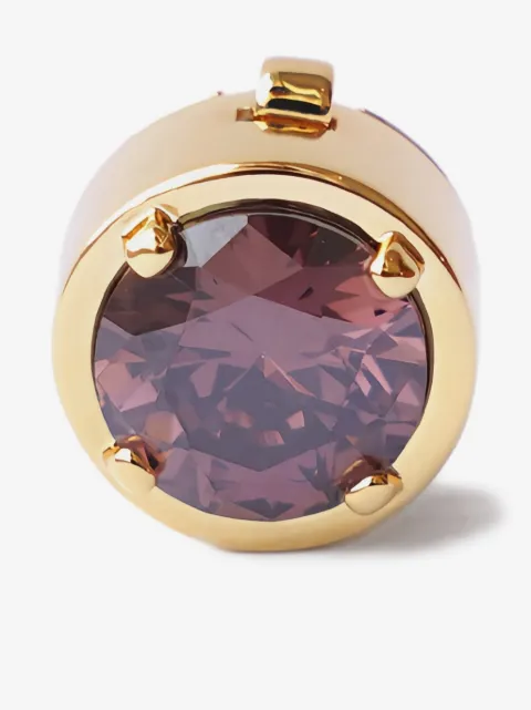 Izabel Display stone-embellished gold-plated button cover