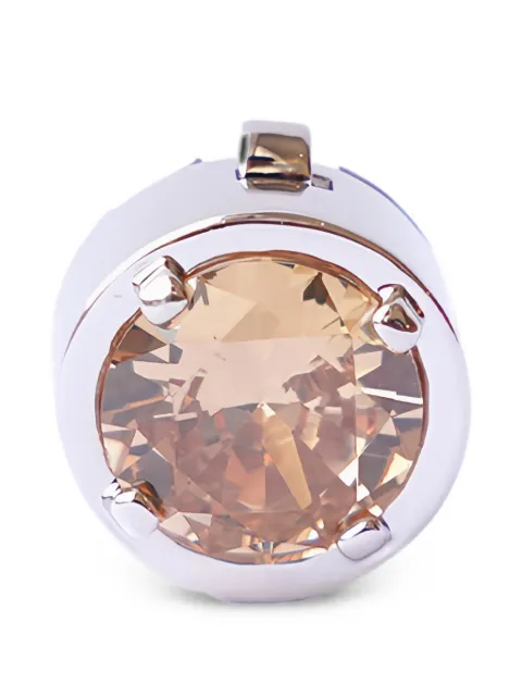 Izabel Display stone-embellished gold-plated button cover