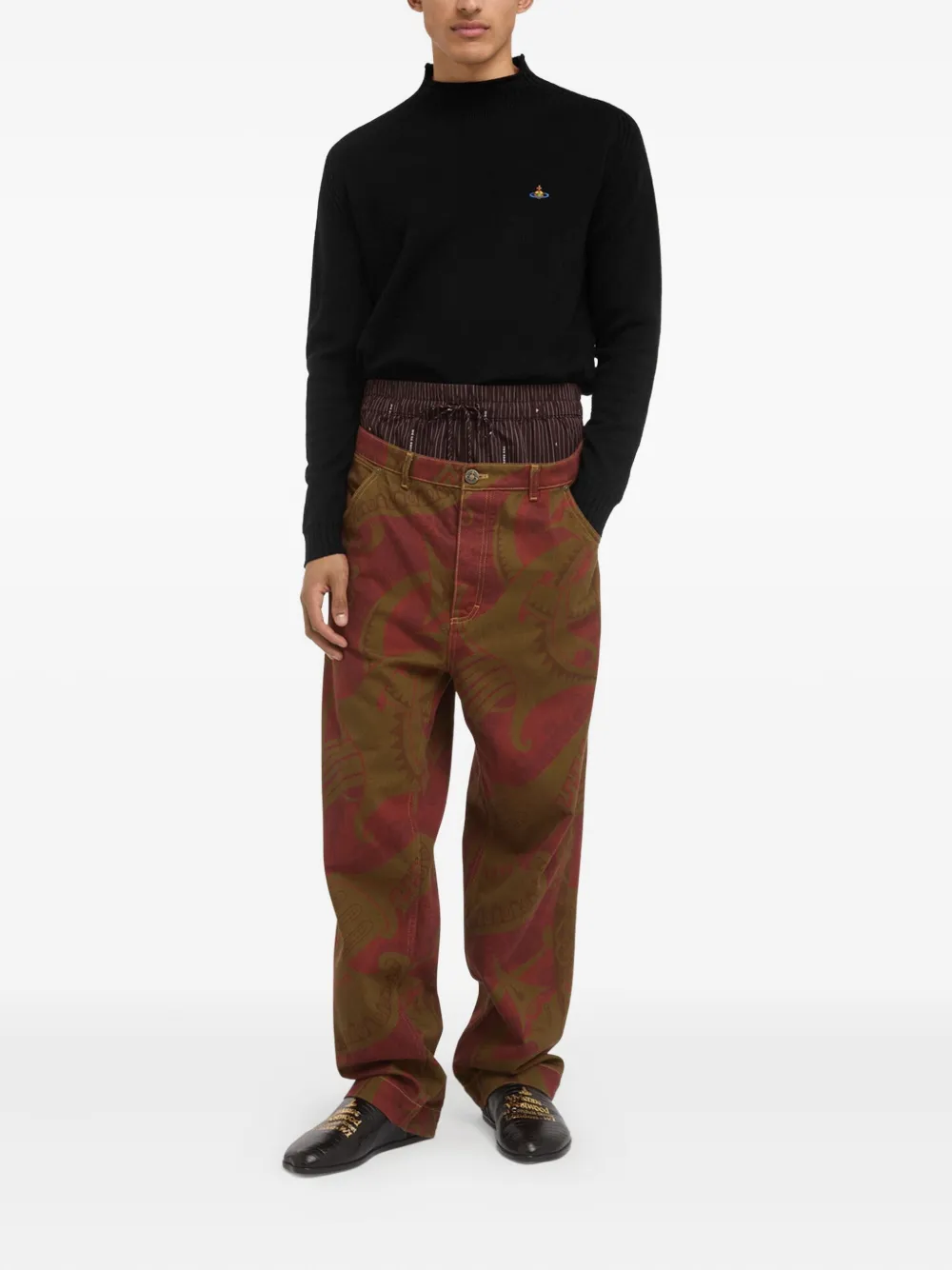 Vivienne Westwood Orb-embroidered jumper - Zwart