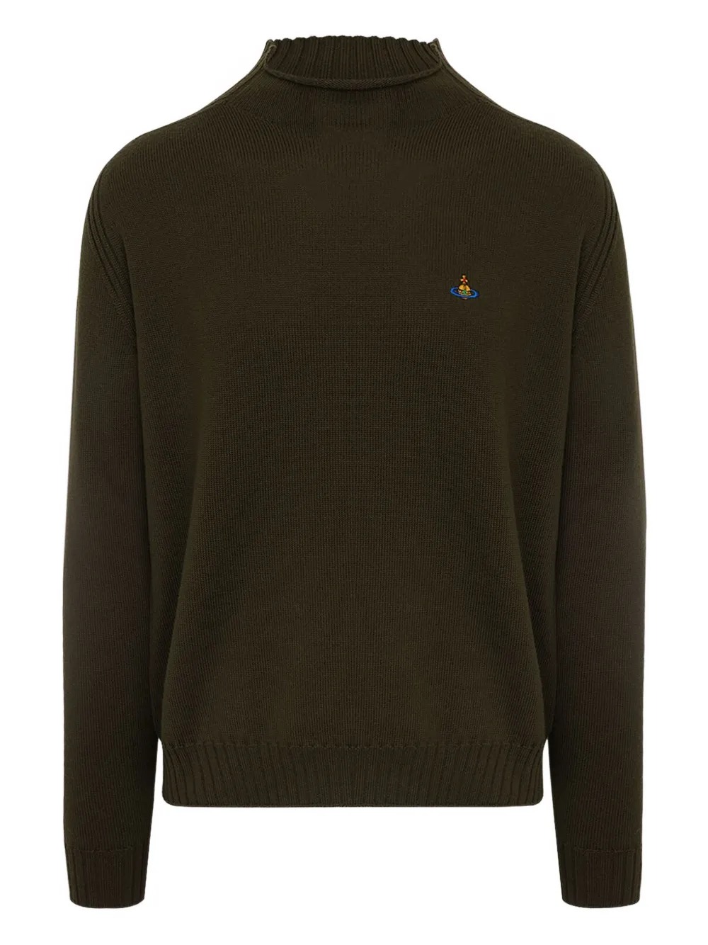 Vivienne Westwood Orb モックネック セーター - ブラウン Vivienne Westwood Orb モックネック セーター - ブラウン