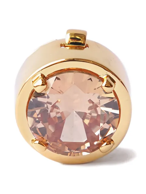 Izabel Display stone-embellished gold-plated button cover