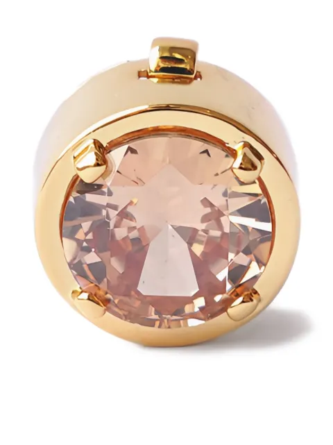 Izabel Display stone-embellished gold-plated button cover