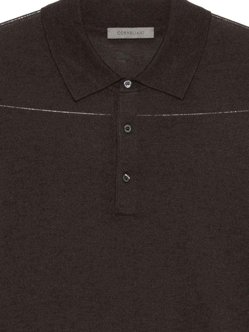 Corneliani Polo-collar Sweater In Brown
