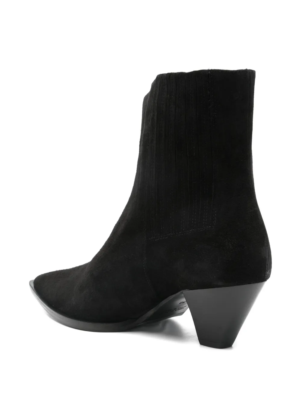 Cenere Leather Ankle Boots In Black