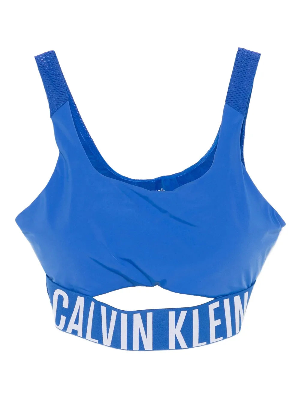 Calvin Klein logo sports top | Blue | Image 1