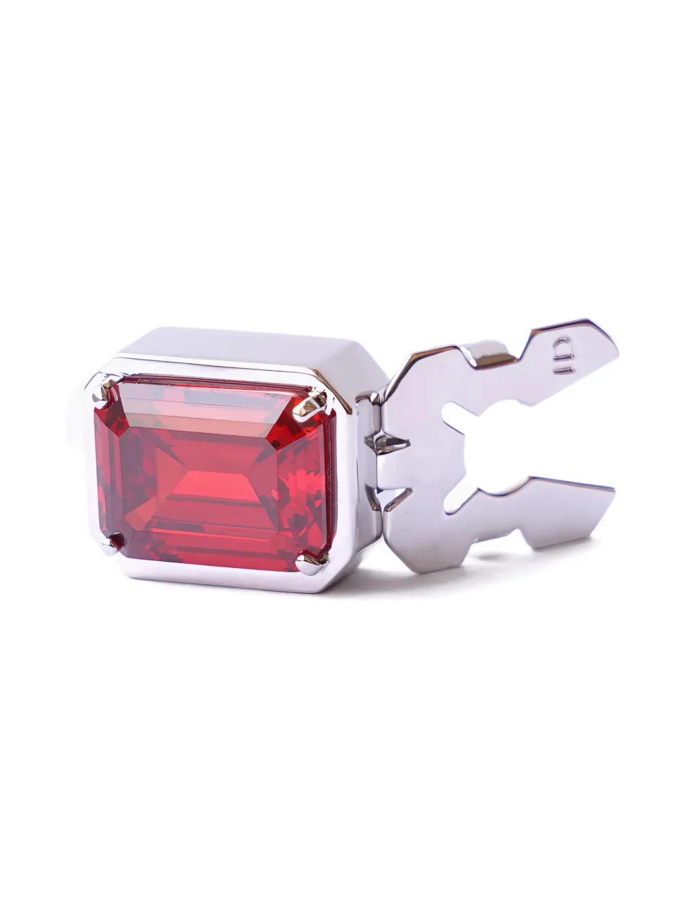 Izabel Display Mega Zirconia Cufflinks In Burgundy