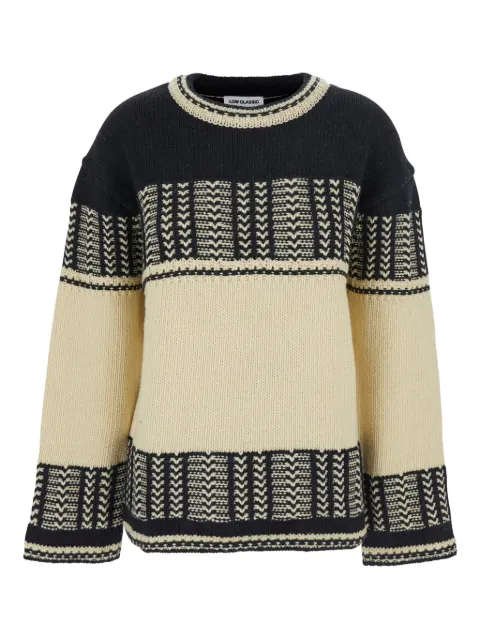 Low Classic suéter tejido en intarsia