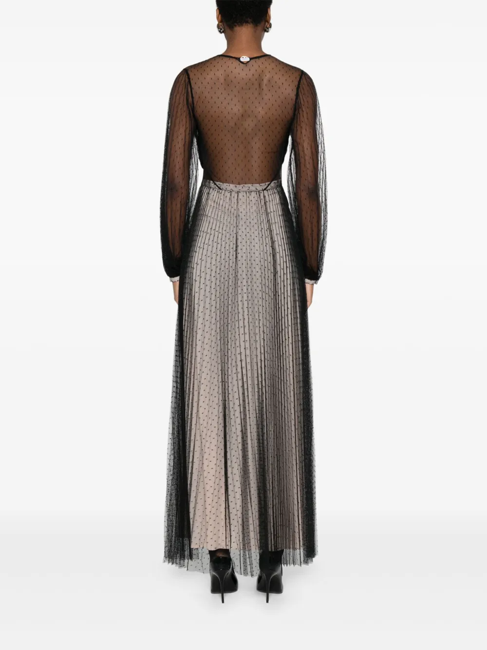 TWINSET Geplooide maxi-jurk Zwart