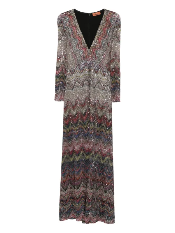 knee length dresses for ladies Frédérique Lilac Zigzag Woven Knit Midi Dress, S / Purple