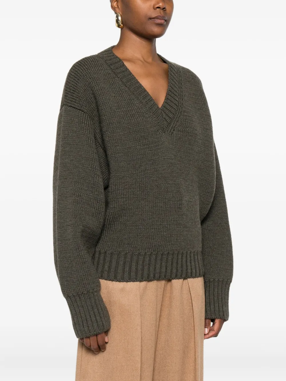 Rohe Long-sleeved Sweater In Green