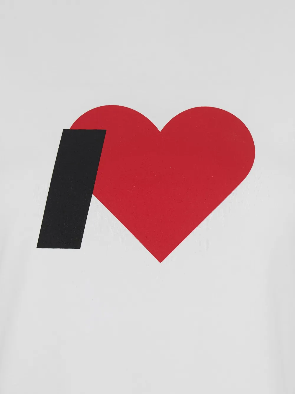 Msgm Heart-print Crew-neck T-shirt In White