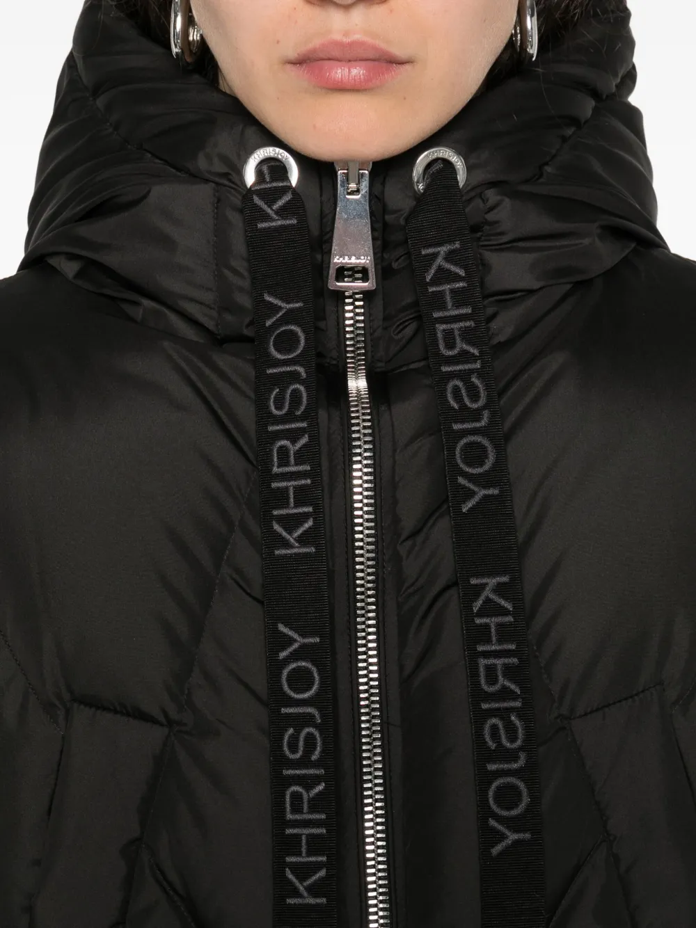 Khrisjoy Hooded Cotton Jacket In Black